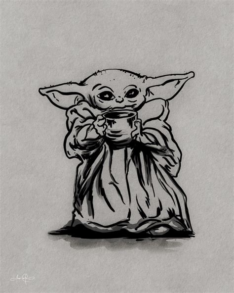 Check spelling or type a new query. Fan Art Drawing of Baby Yoda | Id8tionist