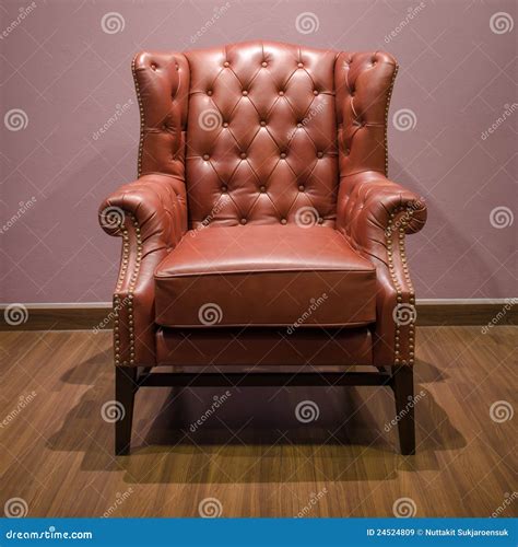 Front Classic Luxury Brown Armchair Stock Image Image Of Style Decor