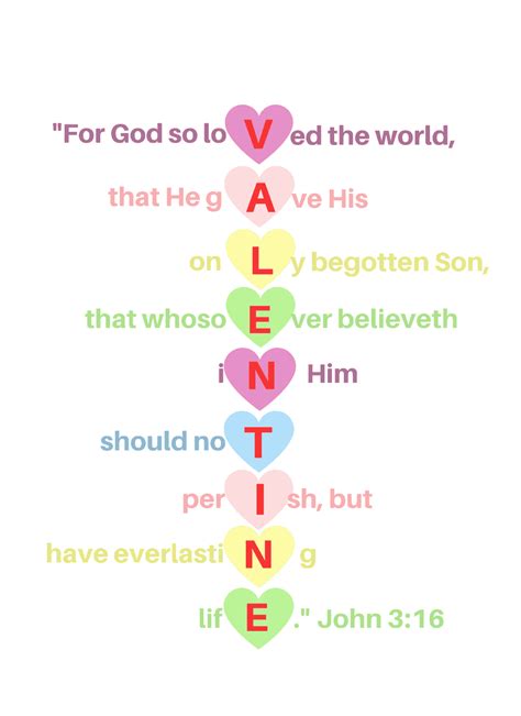 John 3 16 Valentine Printable Printable Word Searches