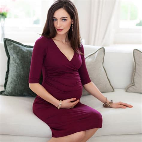 2018 Sexy V Neck Half Sleeve Women Maternity Dresses Pregnant Cloth
