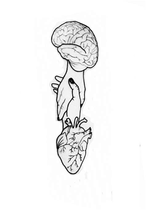 A Drawing Of A Human Heart And Brain
