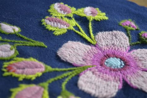 Swedish Wool Embroidery Påsöm Textile Tapestry Wool Embroidery