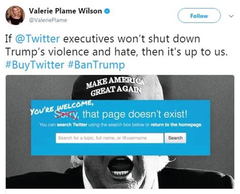 valerie plame wilson wants to buy twitter and ban trump daily mail online