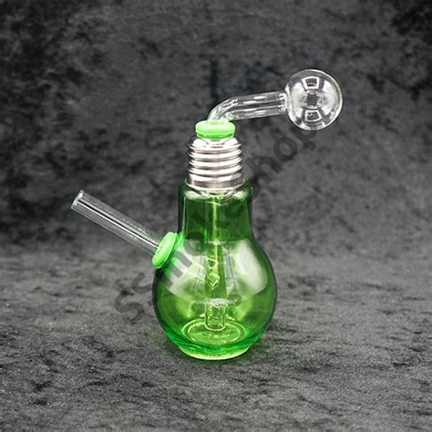 Mini Inches Bulb Oil Burner Bubbler Glass Pipe Color Ssmokeshop