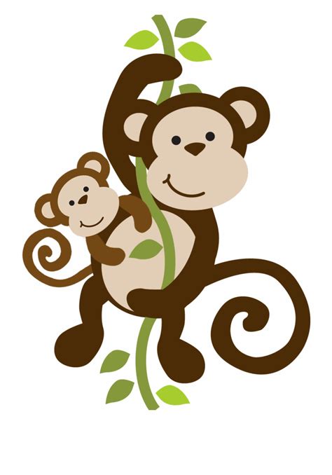 Vector illustration isolated on transparent background. Library of mother monkey clipart black and white stock png ...