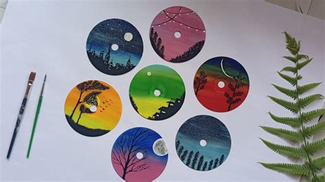 Home Decor From Cd Disc Diy Wall Hanging Cd Painting Youtube