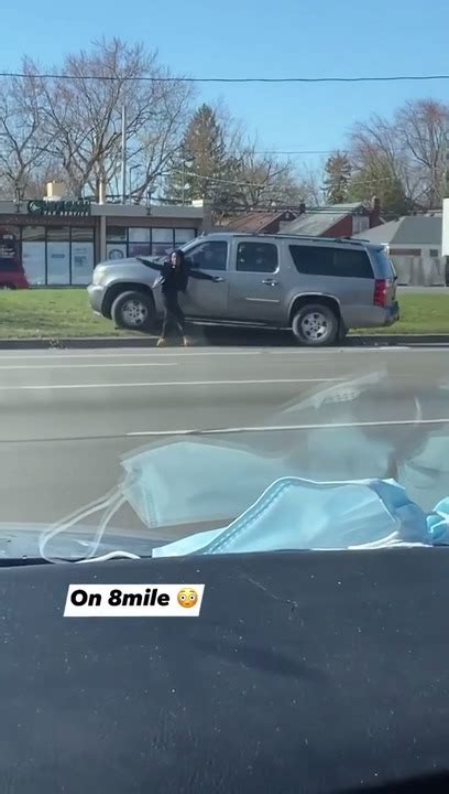 Woman Locked Out Of Her Car Chases It While It Spins On The Road In