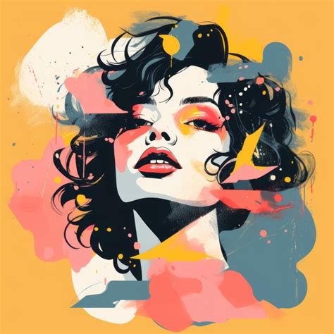 Premium Ai Image An Illustration Of A Womans Face With Colorful Paint