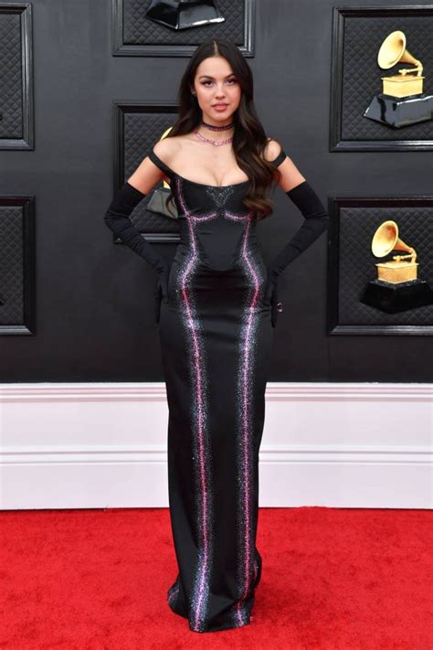 Olivia Rodrigo Goes Goth In A Black Corset Dress At The Grammys