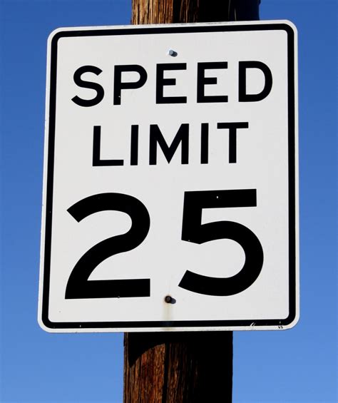Speedlimit25sign Highway Signals