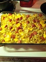 Hot dog casserole very easy to make and taste very good feeds a lot off ...