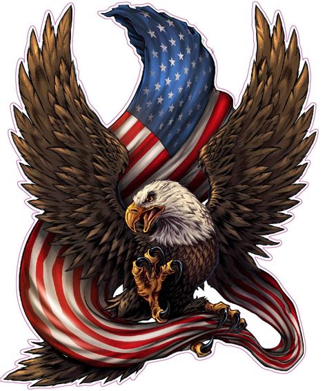 The American Bald Eagle American Flag Decal Walmart Com