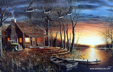 Jim Hansel Sundown Cabin Art Cottage Art Outdoor Art