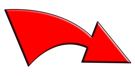 Red Curved Arrow Png Transparent Background