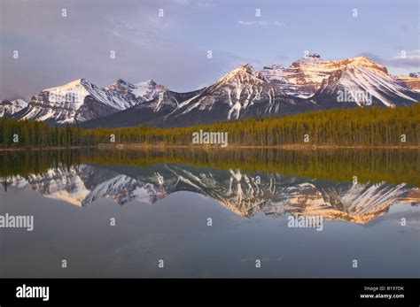 Herbert Lake And The Bow Range Banff National Park Alberta Canada