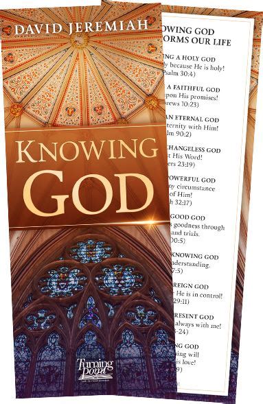Knowing God Bookmark Free T Davidjeremiahca