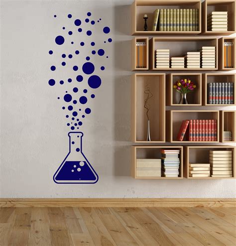 Vinyl Wall Decal Chemistry Test Tube Science Scientist Bubbles Stickers