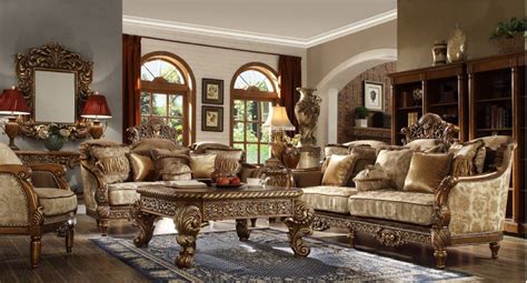 Hd 610 Homey Design Upholstery Living Room Set Victorian European