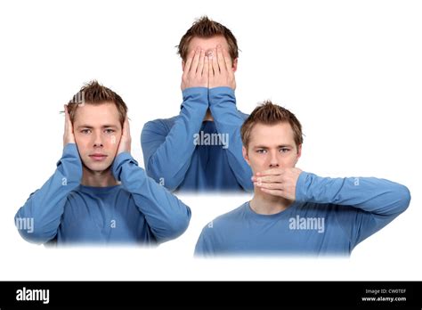 Cant See Cant Hear Cant Talk Stock Photo Alamy
