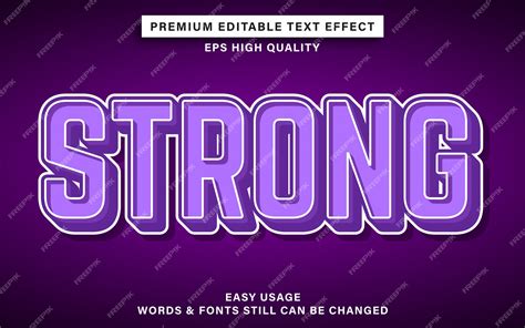 Premium Vector Strong Editable Text Effect