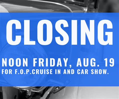 Library Closing For Car Show Jackson County Public Library