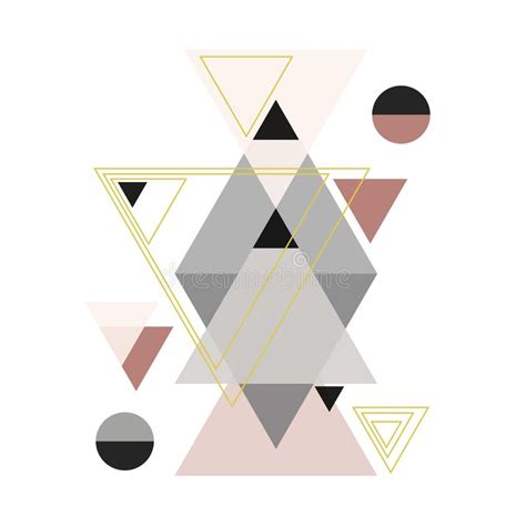 Triangles Diamonds Illustration Geometric Shapes Stock Vector