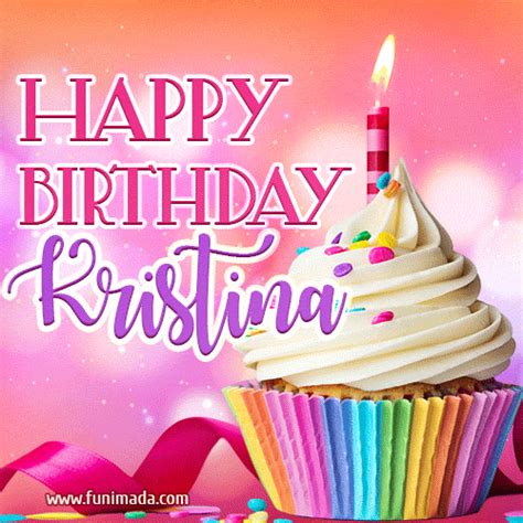 Happy Birthday Kristina Lovely Animated  — Download On