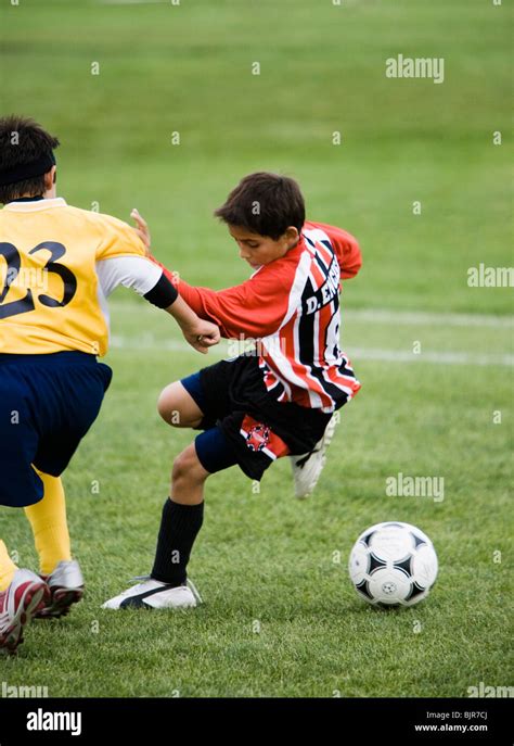 Youth Soccer Players Stock Photo Alamy