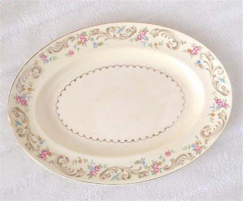 Antique Platter Flowers The Paden City Pottery Co Made In Usa Duchess