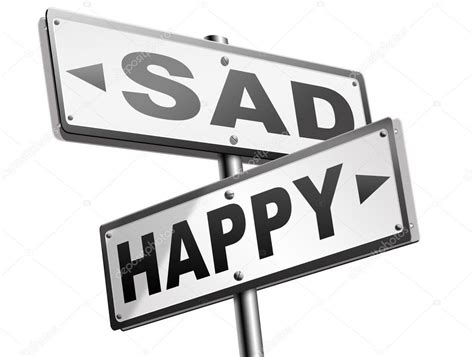 Happy Or Sad Road Signs — Stock Photo © Kikkerdirk 79369744