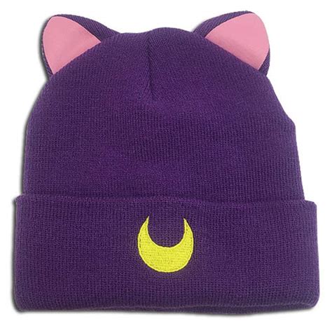 Buy Sailor Moon Anime Luna Guardian Cat Ear Fold Cuff Beanie Hat Purple Online At Desertcartsri