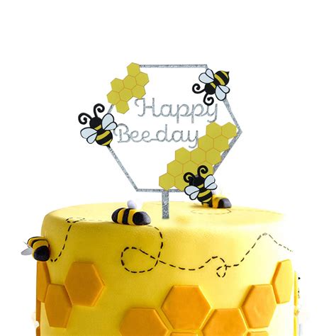 Buy Happy Birthday Bee Cake Topper For Bee Themed Happy Birthday Party