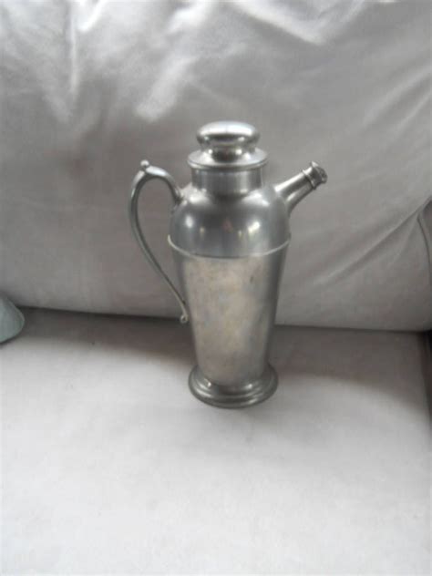 Antique Pewter Pitcher With Lid Etsy