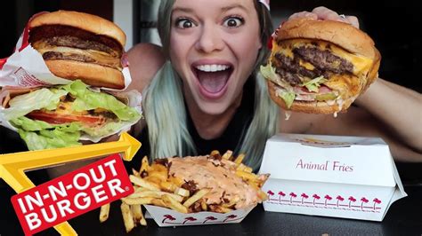 In N Out Secret Menu Review Mukbang For National Cheeseburger Day