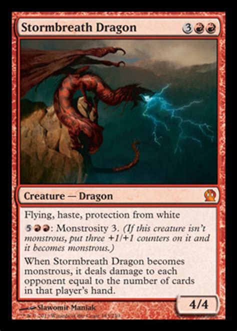 Magic The Gathering Theros Single Card Mythic Rare Stormbreath Dragon