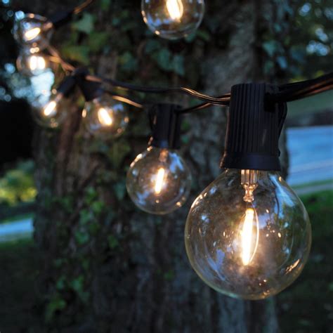 G50 Led Filament Clear String Light Sets Black Wire Hometown
