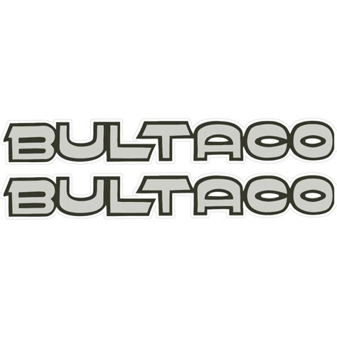 Bultaco Logo Lettering Dark Stickers Decals 2x Decalshouse