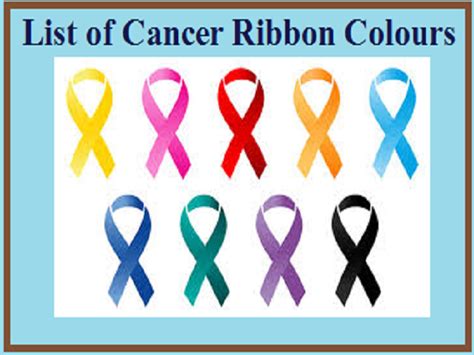 Cancer Ribbon Colours The Complete Guide