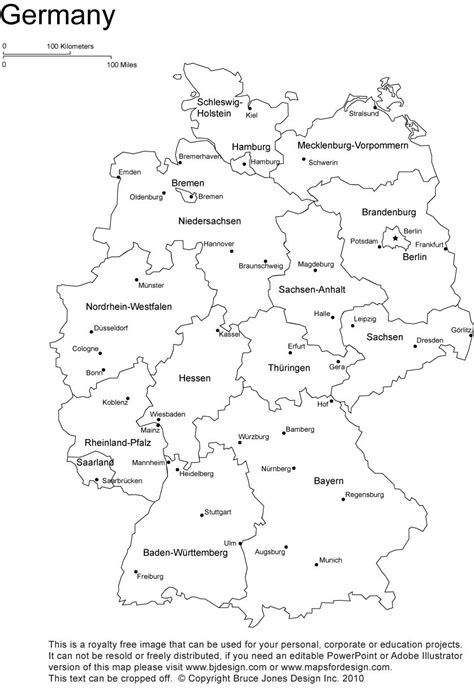 Map Of Germany In Black And White Feliza Valentine