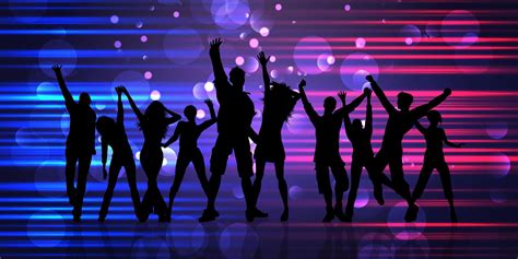 Abstract Banner With Silhouettes Of Party People 1216157 Vector Art At