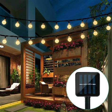 youloveit 30 led solar outdoor string lights globe solar fairy lights waterproof solar garden