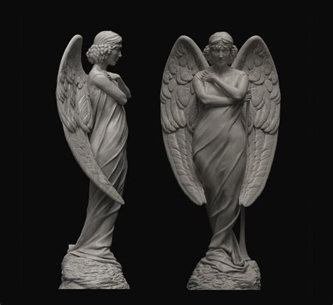 Angel Statue 4 Model 3d In Sculpture 3dexport Anioły
