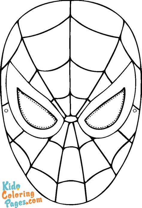 Spiderman Mask Coloring Pages To Print Out Kids Coloring Pages