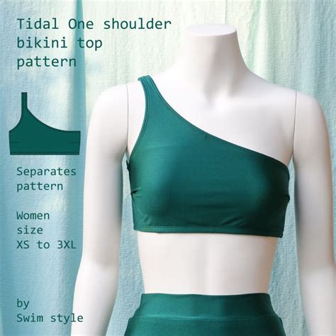 Separates Tidal Bikini Top Sewing Pattern Bikini Top Pattern One