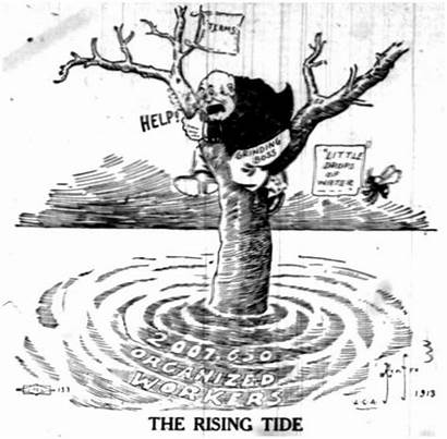 Union 1913 1914 Political Labor Cartoon Seattle
