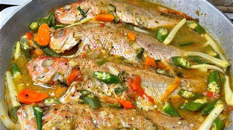Steamed Fish With Okra Jamaican Style The Rainas Kitchen Youtube