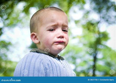 Sad Little Boy Stock Photo Image Of Nature Moping Sulk 3837750