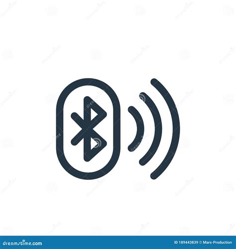 Bluetooth Vector Icon Isolated On White Background Outline Thin Line