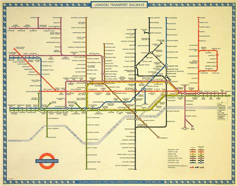 London Tube Map 1950 W Proposed Extension To Camberwell None Of The