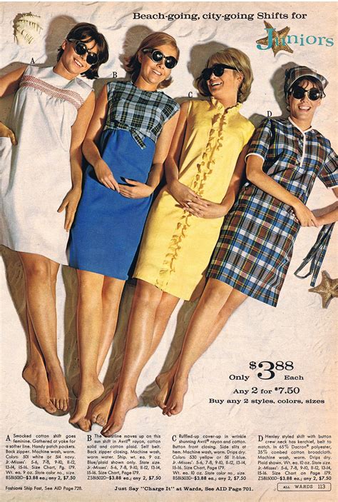 60s Fun In The Sun Fashion Shift Dress White Plaid Blue Yellow Brown
